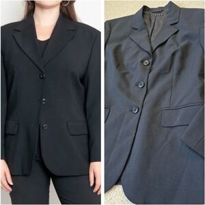 Sisley Wool Blend Button Blazer – Size 44 – Made in Italy